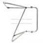 Door Mirror Bracket Stainless Steel - Passenger Side ( Compatible with Ford L/LN/LT Series 1970-1998 LA Series 1996-1998 Sterling L7500/L8500/L9500 Series 1999-2010 Trucks )