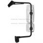 Door Mirror Chrome with Arm Chrome - Driver Side (Fits International 4200 4300 4400 7100 7300 7400 7500 7600 7700 8500 8600 01-07 DURASTAR 4200 4300 4400 PROSTAR TRANSTAR WORKSTAR 08-19)