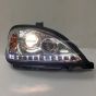 Headlight with Amber/white LED Strip at Bottom - Passenger Side (Fit: Freightliner Columbia Truck)