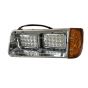 LED Headlight with Amber LED Turn Signal Light and Chrome Bezel - Driver Side (FIt: 1993-2007 Freightliner FLD Truck)