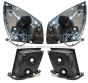 Headlight Black with Dual Double Bulb Fog Lamp - Driver & Passenger Side ( Fit: Volvo VNL VN VNM Truck )