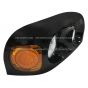 Headlight Black with LED Corner Lamp - Passenger Side (Fit: Freightliner Century Truck)