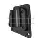 Bottom Mount Bracket for Door Mirror Arm Aluminum Black - Passenger Side ( Fit: after 2005 Peterbilt335 340 357 382 385 386 325 330 348 388 389 365 367 Truck )