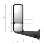 Door Mirror Chrome with Metal Arm & Mounting - Driver Side ( Fits: 2020 - 2023 International LT 2017 - 2023 International LT625 )