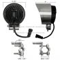 4  LED Light with Glare Shield and Mountings & 3  Round Dual Face Red/Amber Fender light with Mounting Extension & CB Antenna with Mount Bracket and cables (Fits Various West Coast Truck Mirror Arm)