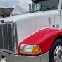 Headlight With Adjusters and Corner Lamp and Chrome Bezel 16-07213 with LED Bulbs- Driver and Passenger Side (Fit: Peterbilt 377 Trucks)