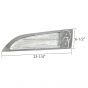 Side Hood Intake Grille Chrome & Black Mesh - Driver Side  ( Fits: 2013 - 2021 Kenworth T680 )