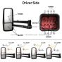 Door Mirror Power Heated Chrome - Driver Side ( Fit: 2013-2020 Kenworth T680 T880, 2013-2020 W990 Trucks)