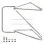 Door Mirror Mounting Bracket Arm Stainless Steel - Driver Side (Compatible with Mack R600 R700 RL600 RM600 RS600 65-90 RD400 90-04 RD600 71-04 RD800 80-04 RB600 89-03)