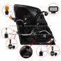 Headlight LED style Black With LED Bulbs - Driver And Passenger Side (Fit: 2004-2018 Volvo VNL VN VNM)