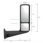 Door Mirror Chrome with Metal Arm & Mounting - Passenger Side ( Fits: 2020 - 2023 International LT 2017 - 2023 International LT625 )
