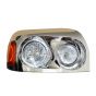 Headlight Chrome with LED Corner Lamp - Passenger Side (Fit: Freightliner Century Truck)