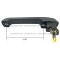 Exterior Door Handle Black - Driver Side (Fits: 2005 - 2018 Hino 145 165 185 238 258 268 338 Conventional Models)