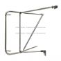 Stainless - Door Mirror Bracket Assembly with TOP Mount Lower Support Arm and Curved Cowl Plus Mounting Angles  (Fits: 88-22 Kenworth T800 82-21 Kenworth W900B/L 05-07 Kenworth T300 08-21 Kenworth T170 270 370 Truck )