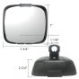 7 1/2  x 6 1/2  Wide Angle Convex Mirror Black (Compatible with International DuraStar 4300 4400 WorkStar 7300 7400 7500 7600 TransStar 8500 8600 2002 - 2017 Various Trucks with 1 1/8  DIA Mirror Arm)