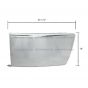 Steel Bumper End Chrome - Driver Side (Fit: 2003-2023 Freightliner M2 106 112 Bussiness Class)