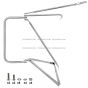 Door Mirror Mounting Bracket Arm Stainless Steel - Driver Side ( Compatible with CHEVROLET C5500 C6500 C7500 C8500 KODIAK & GMC C4500 C5500 C6500 C7500 C8500 TOPKICK 1990-2002 )