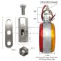 4  LED Light with Glare Shield and Mountings & 3  Round Dual Face Red/Amber Fender light with Mounting Extension & CB Antenna with Mount Bracket and cables (Fits Various West Coast Truck Mirror Arm)