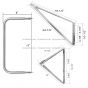 Door Mirror Mounting Bracket Arm Stainless Steel - Driver Side ( Compatible with Ford F350 F600 F700 1980 - 1997 )