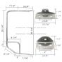 Door Mirror Mounting Bracket Arm Stainless Steel - Driver & Passenger side ( Compatible with CHEVROLET T6500 T7500 T8500 GMC T6500 T7500 T8500 ISUZU FRR FSS FTR FVR FXR 1997-2010 )