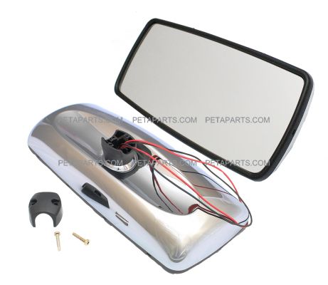 heated m2 freightliner columbia chrome driver mirror rear side main