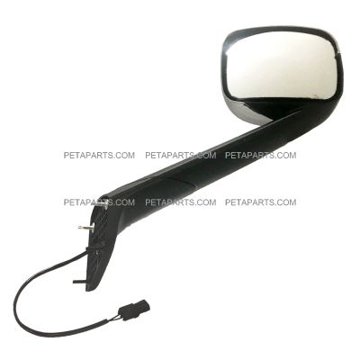 ZHIYI Pair Heated Chrome Hood Mirrors For Freightliner Cascadia 2018-2024 - Manual Fold