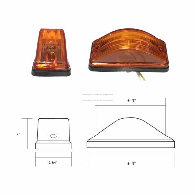 Behind Fender Cab Turn Signal Marker Light with Rubber Grommet - Amber