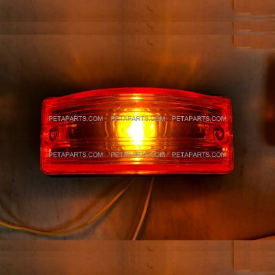 Behind Fender Cab Turn Signal Marker Light with Rubber Grommet - Amber