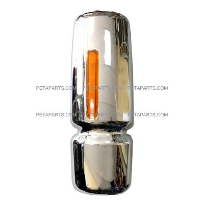 Door Mirror Cover Chrome with LED Turn Signal Strip - Passenger Side