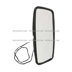 Door Mirror Main Convex Only Heated Black - Passenger Side (Fit: Mitsubishi Fuso FE FH FG FG4x4 FK455, Isuzu NPR NRR, Nissan UD, Chevrolet/GMC W5500 Trucks)