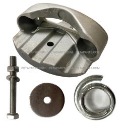 Upper Mounting Base Metal with Double Coiled Spring Washers and Screws (Fit: Mack CH613 CT713 GU713 GU813 CV713 CL700 Truck)