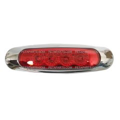 6" Oval 4 Diodes Red/Red LED Side Marker Light