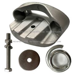 Lower Mounting Base Metal with Double Coiled Spring Washers and Screws (Fit: Mack CH613 CT713 GU713 GU813 CV713 CL700 Truck)