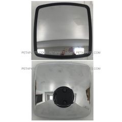 Rear View Wide Angle Mirror Chrome (Fit: International DuraStar 4300 Truck Door and Hood Mirror)