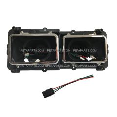 Headlight Housing Base with 3 Pin Female Connector - Driver Side (Fit:1993-2007 Freightliner FLD 112 120 Trucks)