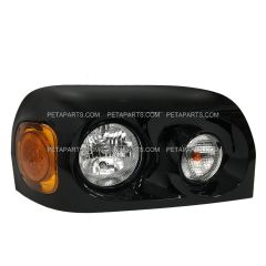 Headlight Black with LED Corner Lamp - Passenger Side (Fit: Freightliner Century Truck)
