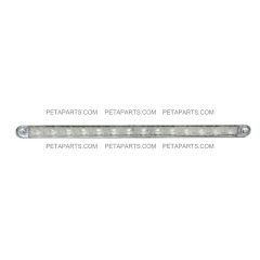 12"14 LED Light Strip Clear/White (Fit: Kenworth, Peterbilt, Western Star, Freightliner FLD Trucks)