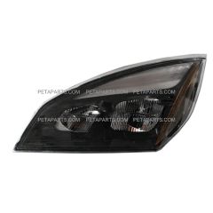 LED Headlight Assembly Black - Driver Side (Fit: Freightliner NEW Cascadia 2018-2020)
