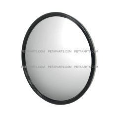 Stainless Steel 8.5" Round Convex Mirror with L Mounting Bracket (Fits: Freightliner International Kenworth Peterbilt Mack Western Star and Various Truck Models)