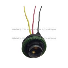 3 Wire Double Contact Universal 68 bulb Back up, Park, Stop, Tail and Turn Light Socket Pigtail