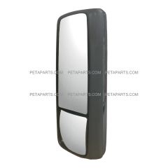 Door Mirror Power Heated Matte Black Cover - Passenger Side ( Fit: 2004 - 2023 Volvo VNL 2004 - 2017 Volvo VNM 2018 - 2023 Volvo VNR 2013 - 2023 Volvo VNX )
