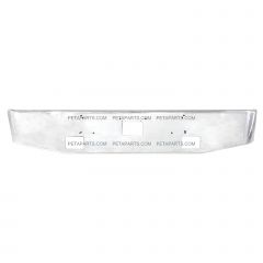 ONE PIECE - Rolled End 16" Steel Bumper Chrome with Center Tow Hole & Fog Light Holes ( Fit: SFA 1987-2007 Peterbilt 357 378 379 )