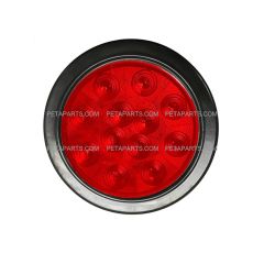 4" Round 12 Diodes Red/Red LED Stop Turn Tail Truck Light