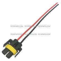 2 Wire Plug 2 Pin Female Universal Headlight Connector (Fits: 2006-2016 Peterbilt 386 387 Headlight  And Any H9 Bulb Type Headlight Configuration)
