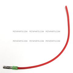 Red/Positive 14 Gauge Wire With Male Bullet Terminals Wire Connector Block And Insulating Sleeves ( Fit: Various Truck Door Mirror Wire )