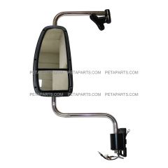 Door Mirror Power Heated Chrome with Arm Assembled - Driver Side (Fits: International 9200 9400i 9900i Trucks)