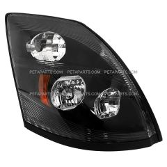 Headlight Black - Passenger Side (Fit: 2004-2018 Volvo VNL VN VNM)
