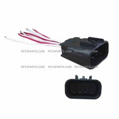 8 Wire Plug 8-Pin Male Connector Fit: 2004 2015 Volvo VNL VN VNM Headlight and 2008-2015 Freightliner Cascadia Mirror)