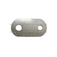 Duo Holes Stainless Steel Mounting Plate for Antenna ( Fit: Kenworth T800 )