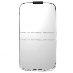 14" x 7 1/2" Rear View FLAT Main Mirror Chrome (Compatible with International DuraStar 4300 4400 WorkStar 7300 7400 7500 7600 TransStar 8500 8600 2002-2017 Various Trucks with 1 1/8" DIA Mirror Arm)
